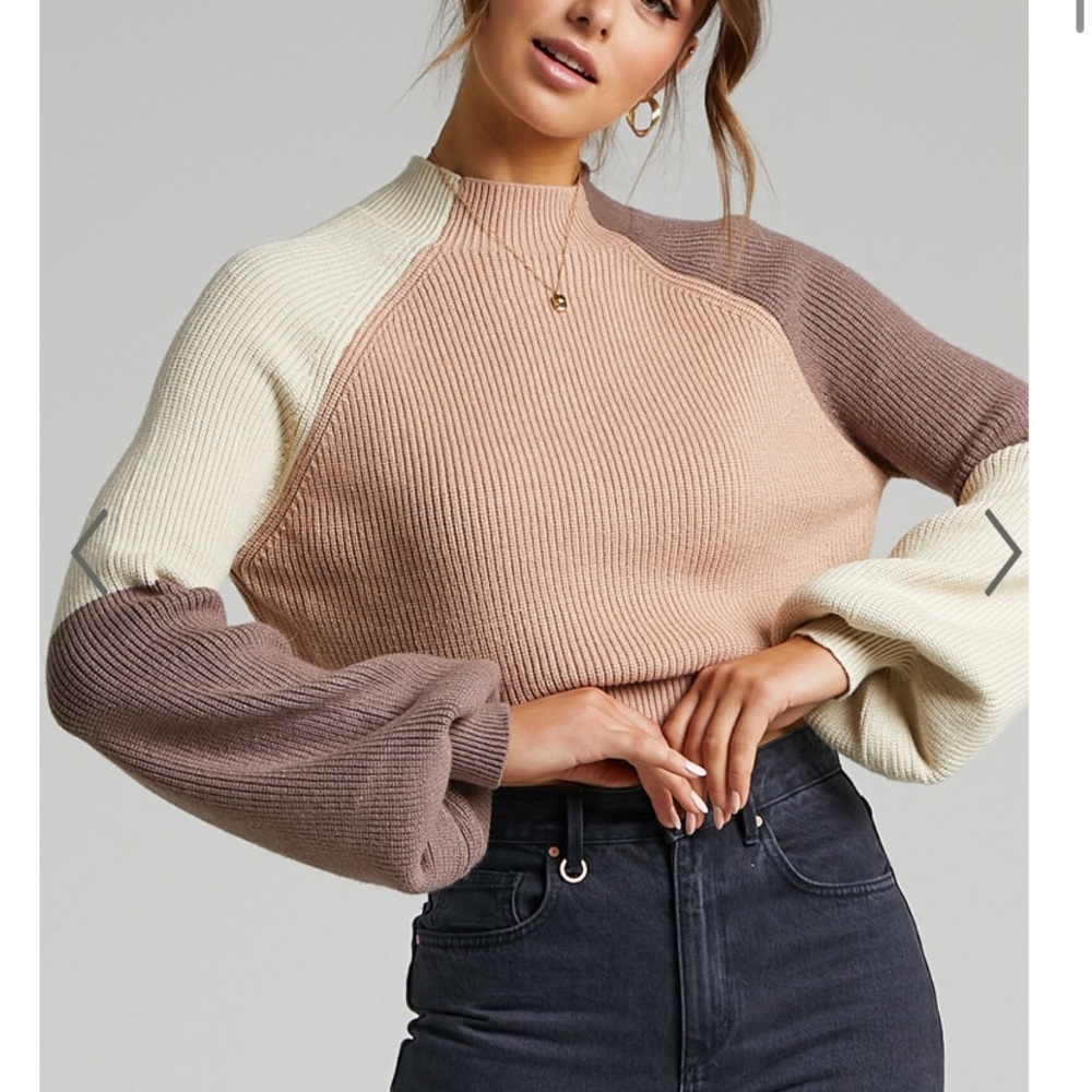 Kensley Color Block Turtleneck Sweater